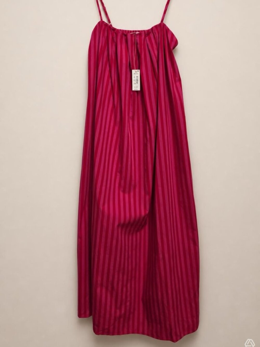 Madewell Women's Red Poplin A-Line Midi Dress